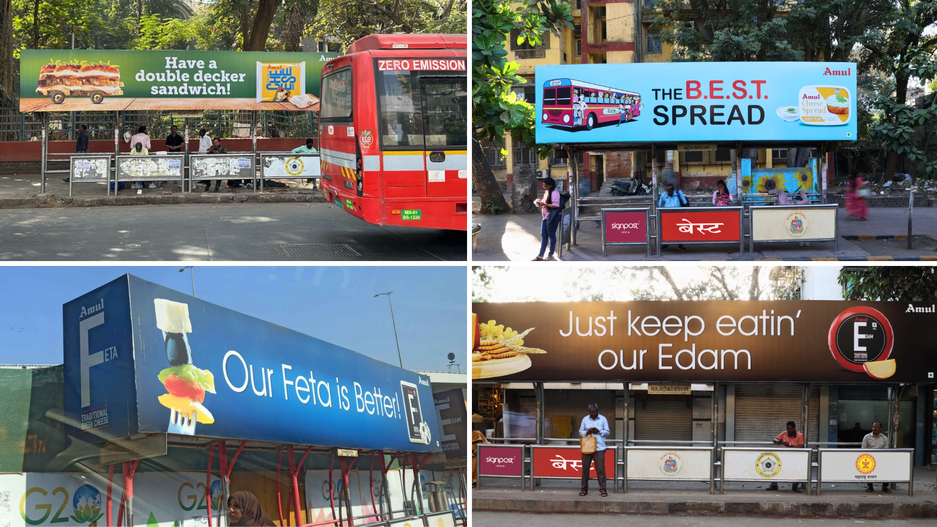 Amul's Bus Shelter OOH